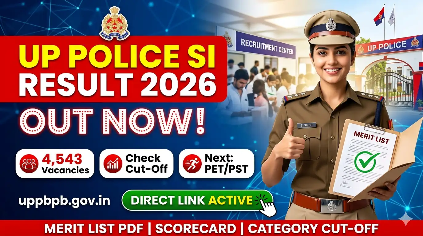 UP Police SI Result 2026: Check Merit List, Scorecard, and Cut Off Marks at uppbpb.gov.in