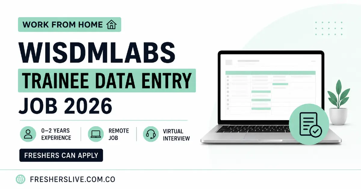 Data Entry Remote Job 2026: Eligibility, Skills, Work From Home Details & How to Apply